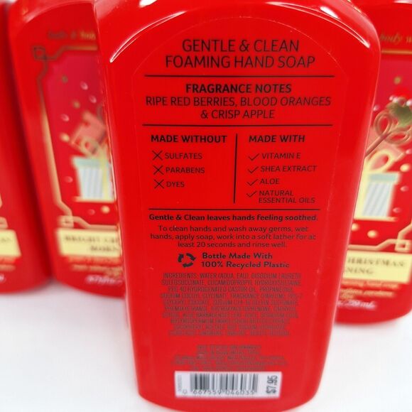 4 Bright Christmas Morning Gentle Foaming Hand Soap 8.75 oz ea Bath Body Works - Picture 4 of 5
